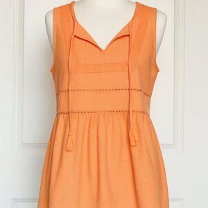 Frye Peplum Tank in Cadmium Orange – Size M - NWT